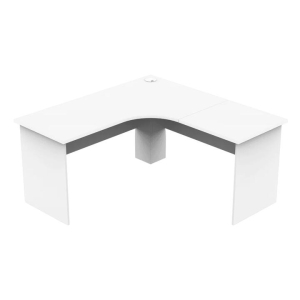 Collins Manager L-Shape Corner Workstation Computer Office Desk 150cm - White