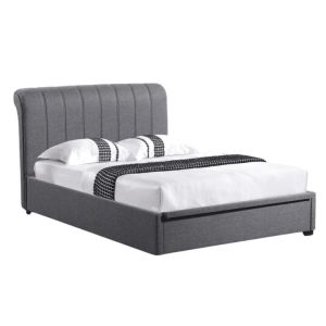 Our Home Daniela Modern Fabric Gas Lift Bed Frame Queen Size - Dark Grey