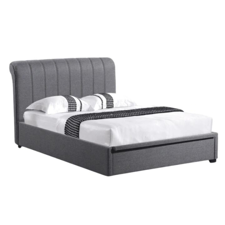 Our Home Daniela Modern Fabric Gas Lift Bed Frame Queen Size - Dark Grey