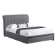 Our Home Daniela Modern Fabric Gas Lift Bed Frame Queen Size - Dark Grey