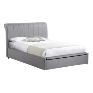 Our Home Daniela Modern Fabric Gas Lift Bed Frame Queen Size - Light Grey