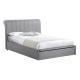 Our Home Daniela Modern Fabric Gas Lift Bed Frame Queen Size - Light Grey