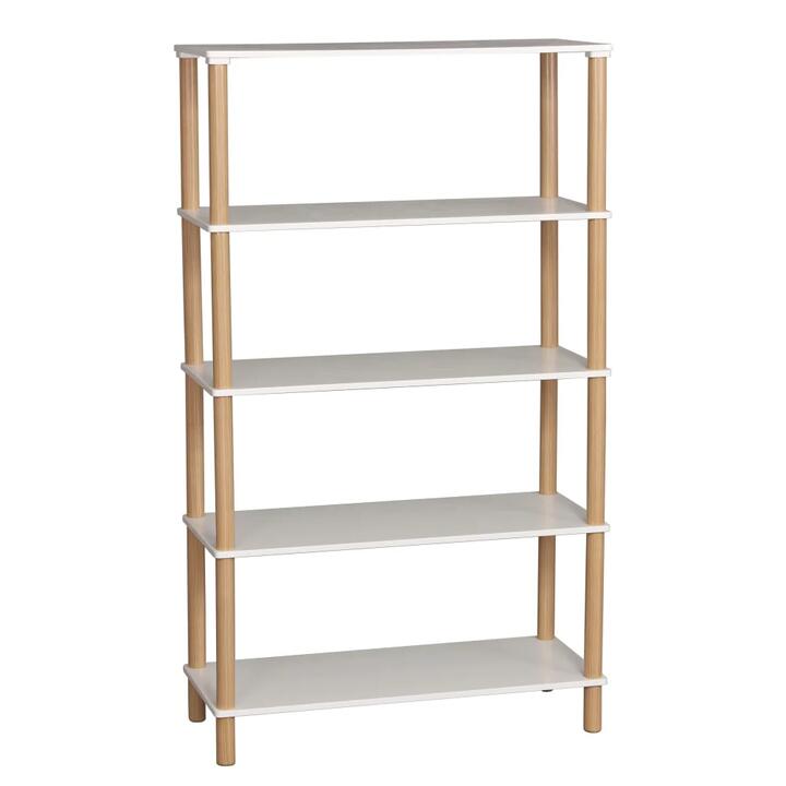 Design Square Sofie 5-Tier Rectangular Display Shelf Unit Cabinet - White/oak