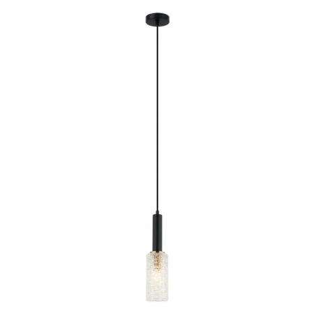 CLEO Pendant Lamp Light Interior SES Cut Glass Oblong with Matte Black/Brass OD90mm