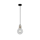 CONTOUR Pendant Lamp Light Interior ES Black Wire Pear with Antique Brass Highlight OD170mm