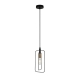 CONTOUR Pendant Lamp Light Interior ES Black Rectangular with Antique Brass Highlight OD150m