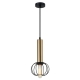 CORAZON Pendant Lamp Light Interior ES Antique Brass with Matte Black Cage Round OD150mm