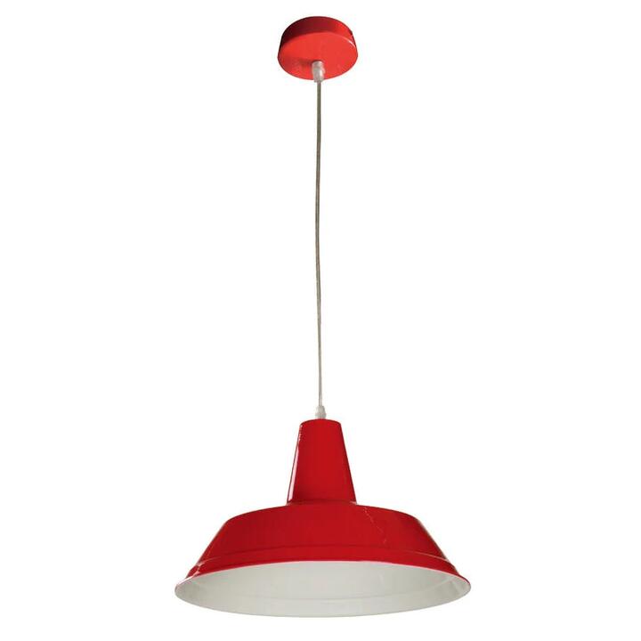 DIVO Pendant Lamp Light Interior ES Red Angled Dome OD355mm