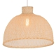 New Oriental Dome Modern Oriental Wooden Hand-Woven Bamboo Pendant Lamp Light - Natural