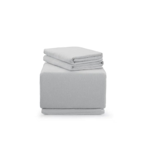 Cotton Flannelette Bed Sheet Set - Light Grey