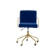 Del Mar Velvet Office Computer Work Task Chair - Navy - Navy