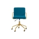 Del Mar Velvet Office Computer Work Task Chair - Teal - Teal