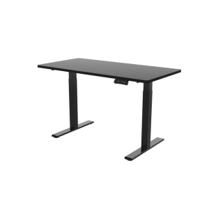 Dual Motor 2 Section Leg Standing Computer Work Task Study Office Desk - Black - Black