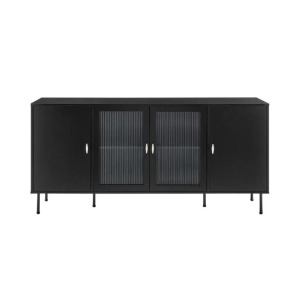 Edward Buffet Unit Sideboard Storage Cabinet Unit - Black - Black