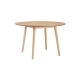 Delgado Scandinavian Modern Wooden Round Kitchen Dining Table 120cm - Oak veneer