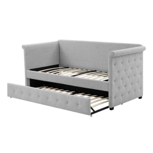 Daybed and Pull Out Trundle - Light Grey