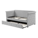 Daybed and Pull Out Trundle - Light Grey