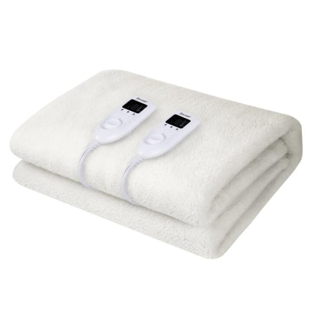 DreamZ 350GSM Electric Blanket Heated Fully Fitted Fleece Pad Washable King