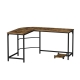 Corner Computer Desk L-Shaped Student Home Office Study Table Brown