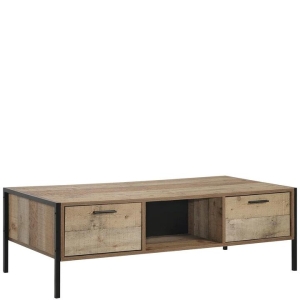 Coffee Table 2 Drawers Particle Board Storage in Oak Colour