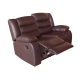 Colson 2-Seater Faux Leather Recliner Sofa Lounge Couch- Brown Color