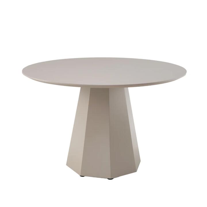 Raimon Furniture Delisa Modern Round Wooden Kitchen Dining Table 120cm Putty