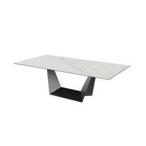 Raimon Furniture Corby Modern Rectangular Fixed Kitchen Dining Table 240cm Marmo Ceramic