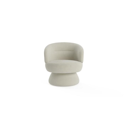 Dame Swivel Accent Relaxing Lounge Chairs - Ivory