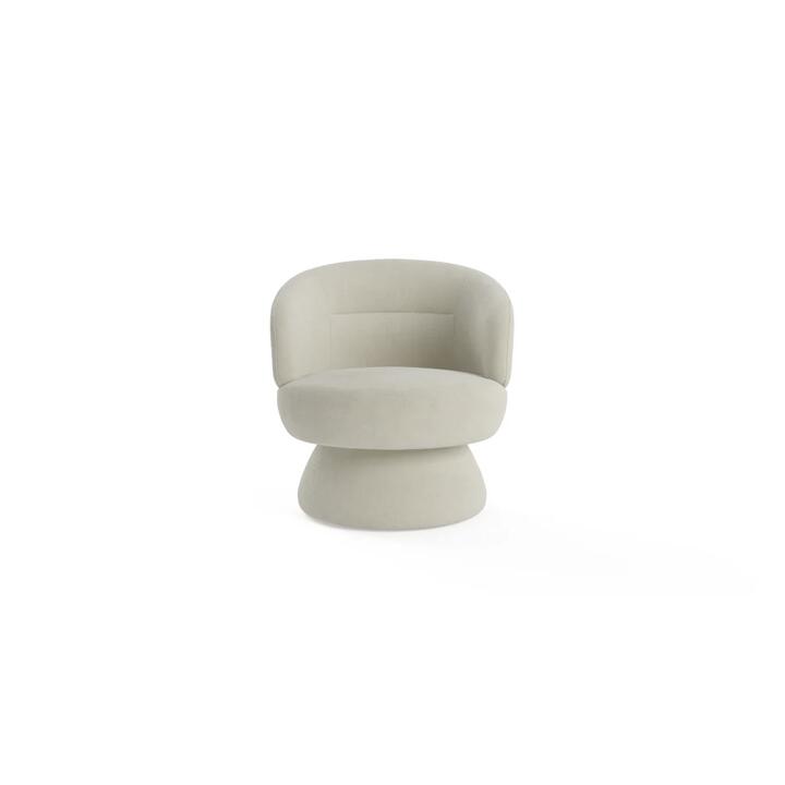 Dame Swivel Accent Relaxing Lounge Chairs - Ivory