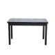 Design Square Contemporary Rectangular Coffee Table Metal Frame Wooden Top 90cm Black