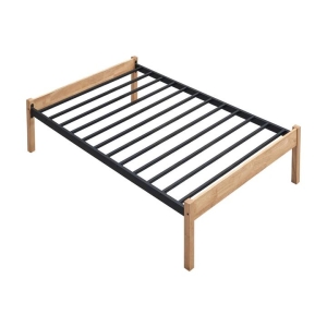 Condie Platform Bed Frame Bed Base King Single Size Natural/Black