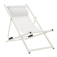 Design Square Duka Outdoor Relaxing Lounge Accent Folding Steel Patio Beach Chair White