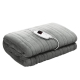 Bedding Heated Electric Throw Rug Fleece Sunggle Blanket Washable Silver