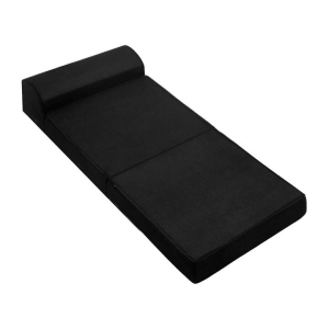 Bedding Folding Foam Mattress Portable Single Sofa Bed Mat Air Mesh Fabric Black