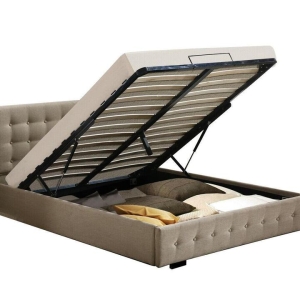 Bed Frame Base With Gas Lift Double Size Platform Fabric