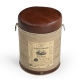 Chateau Vintage Rustic Round Foot Stool Ottoman