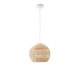 Carissa Bamboo Rattan Pendant Light Lamp Cream Natural Small