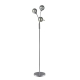 Clara 3-Sphere Lights Glass Shade Metal Floor Lamp Light Chrome