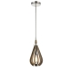 BONITO Pendant Lamp Light Interior ES Taupe Wood Small Tear Drop OD180mm