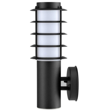 BORDA Wall Light ES (Max 18W) Louvered Surface Mounted Black Stainless Steel 304 IP44