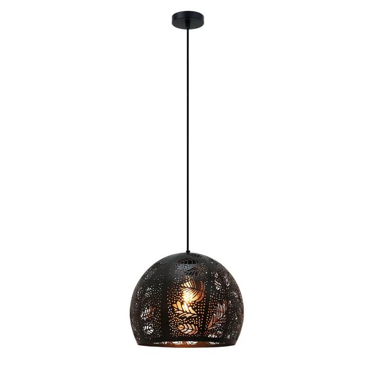 BOTANICA Pendant Lamp Light Interior ES Black Embossed Dome OD300mm