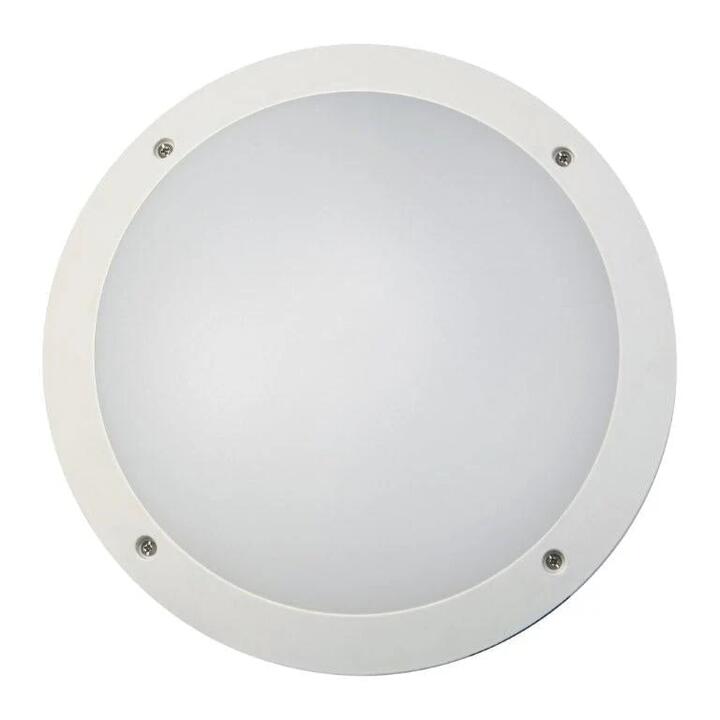 Bulkhead Wall Light Lamp 12W Round White 4000K IP66 OD300mm 800LM