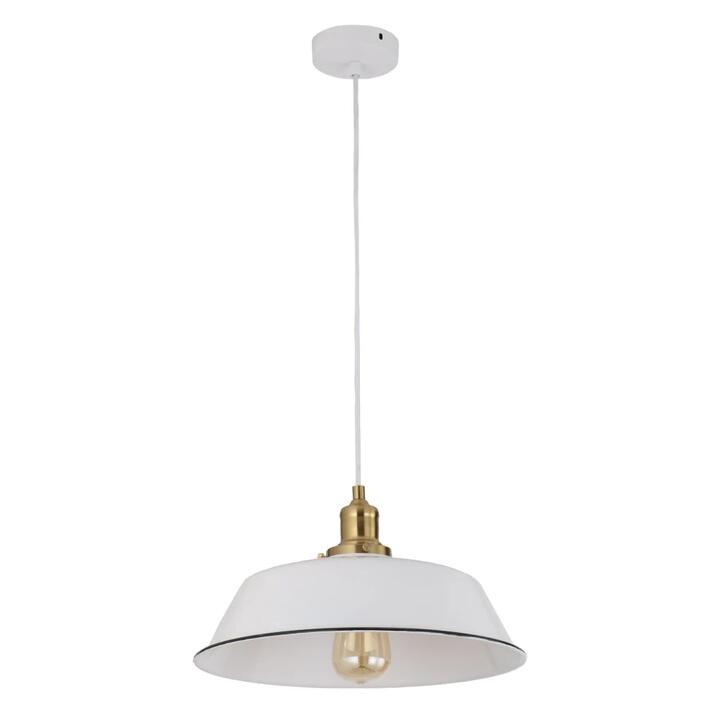 CEREMA Pendant Lamp Light Interior ES 40W White Angled Dome OD360mm