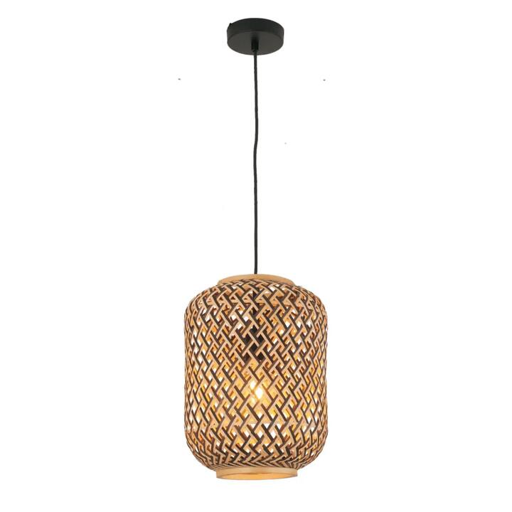 CESTA Pendant Lamp Light Interior ES 40W Cylinder Bamboo Cage OD250mm X L360m