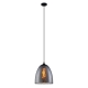 CHUVA Pendant Lamp Light Interior ES Smoke Black Glass Ellipse with Raindrop OD250mm