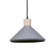 Benson Classic Metal Cone Cord Drop Pendant Light Lamp - Veneer & Grey Luminous Green Inside