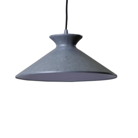 Belina Classic Metal Cone Cord Drop Pendant Light Lamp - Cement