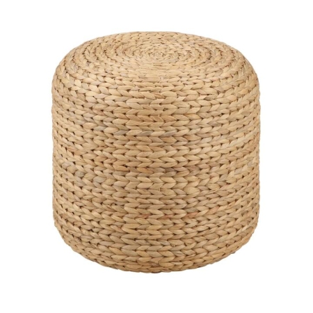 Design Square Cleo Ottoman Low Foot Stool Round - Natural