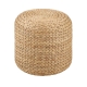 Design Square Cleo Ottoman Low Foot Stool Round - Natural