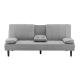 Bonita Pintuck 3-Seater Modern Facbric Sofa Bed - Light Grey - Light Grey